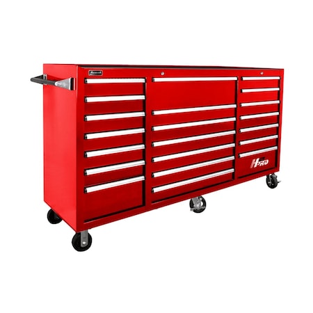 Homak 72in H2Pro Series 21 Drawer Rolling Cabinet - Red RD04021720